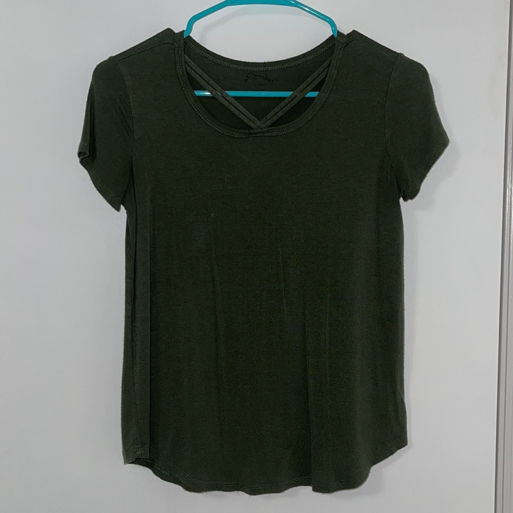 Forest Green Flowy Top